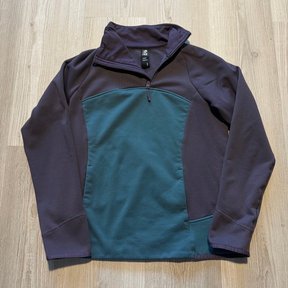 Women's Mountain Hardwear Purple Frostzone 1/4 Zip Pullover Fleece Jacket Sz S